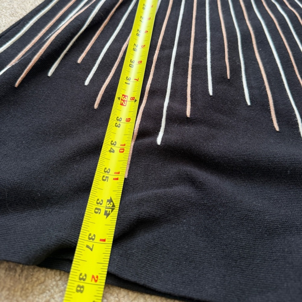 RW&CO Womens Knit Fit Flare Dress S Black Striped like new - Picture 6 of 8